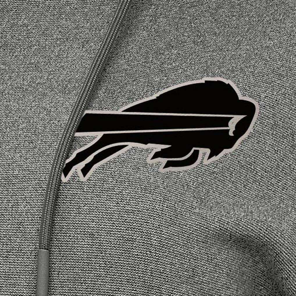 Buffalo Bills Antigua Women's Justice Pullover Hoodie Heather Black - NFL