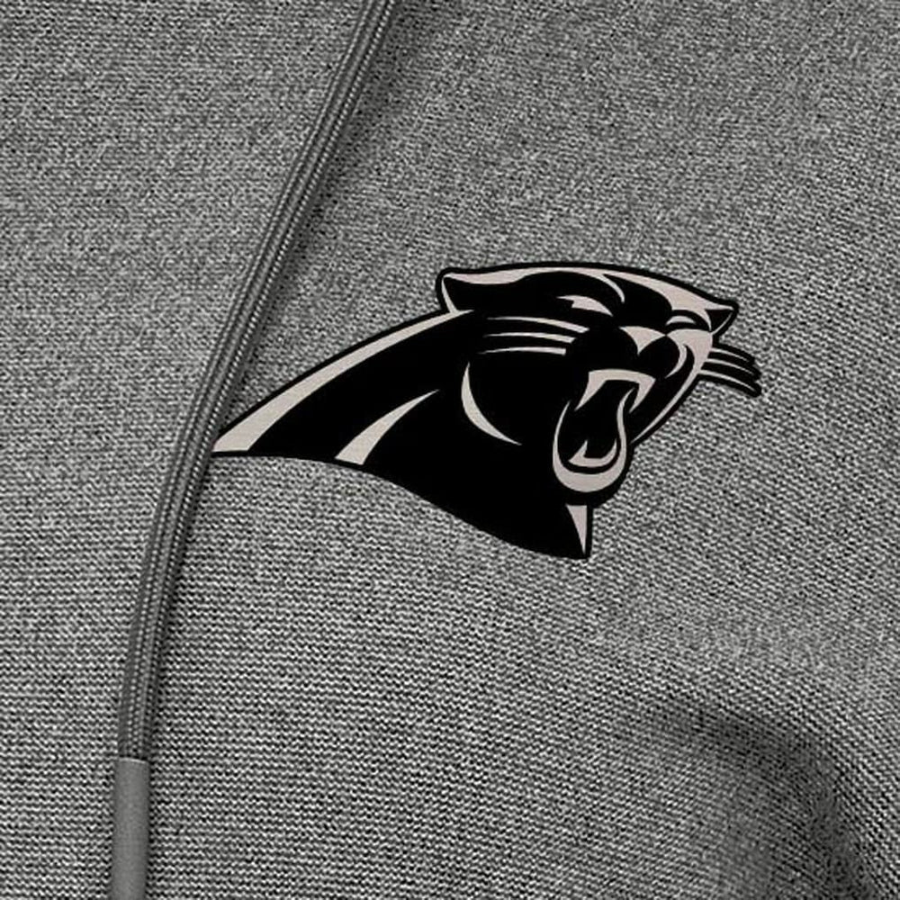 Carolina Panthers Antigua Women's Justice Pullover Hoodie Heather Black - NFL