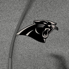 Carolina Panthers Antigua Women's Justice Pullover Hoodie Heather Black - NFL