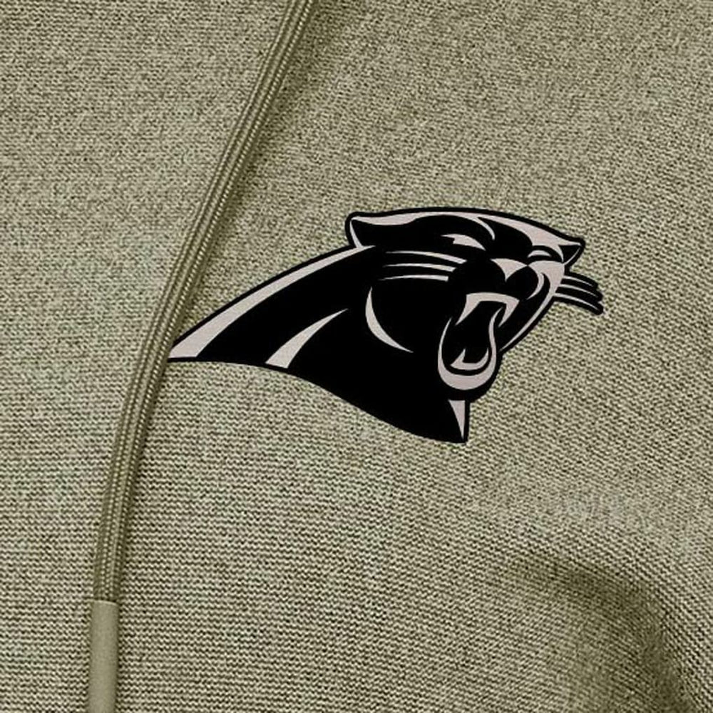 Carolina Panthers Antigua Women's Justice Pullover Hoodie Olive - NFL