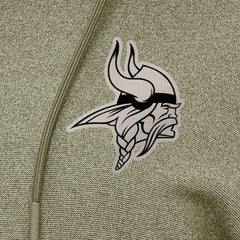 Minnesota Vikings Antigua Women's Justice Pullover Hoodie Olive - NFL
