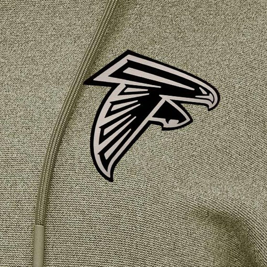 Atlanta Falcons Antigua Women's Justice Pullover Hoodie Olive - NFL