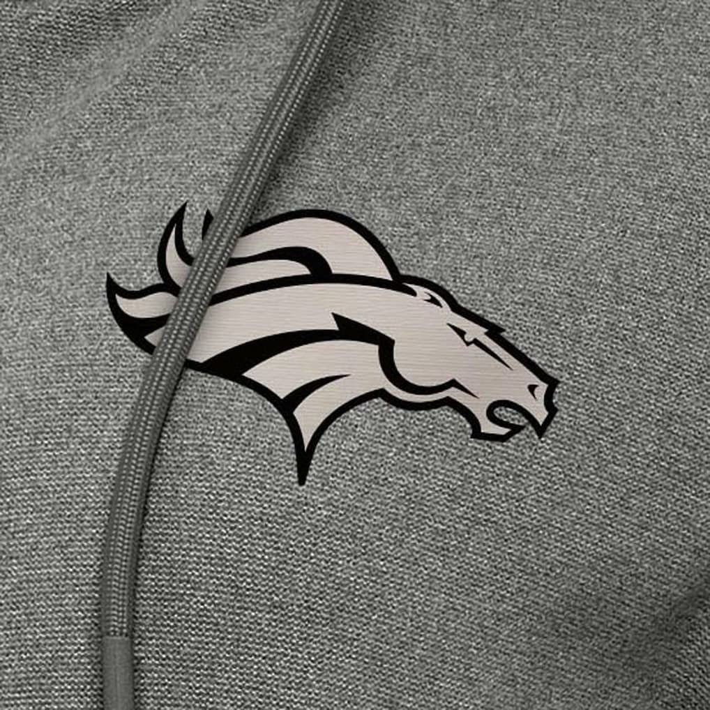Denver Broncos Antigua Women's Seeker Full-Zip Hoodie Jacket Heather Black - NFL