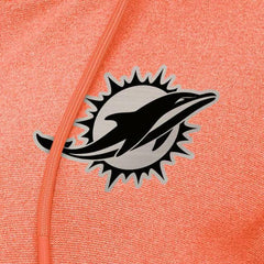 Miami Dolphins Antigua Women's Seeker Full-Zip Hoodie Jacket Heather Orange - NFL