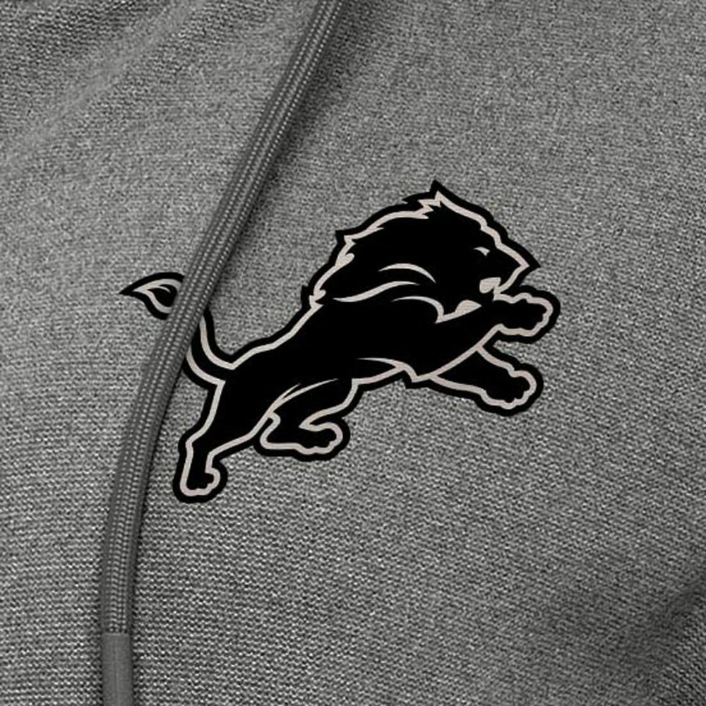 Detroit Lions Antigua Women's Seeker Full-Zip Hoodie Jacket Heather Black - NFL