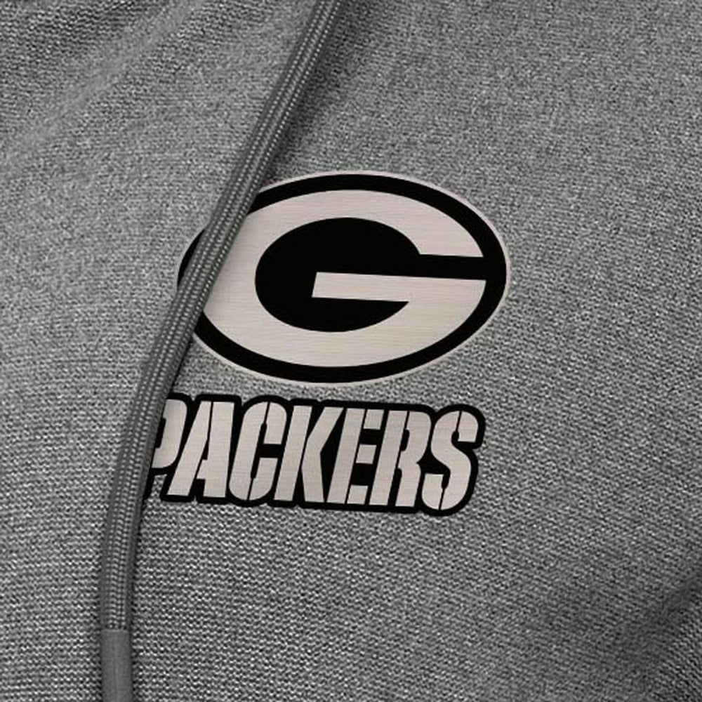 Green Bay Packers Antigua Women's Seeker Full-Zip Hoodie Jacket Heather Black - NFL