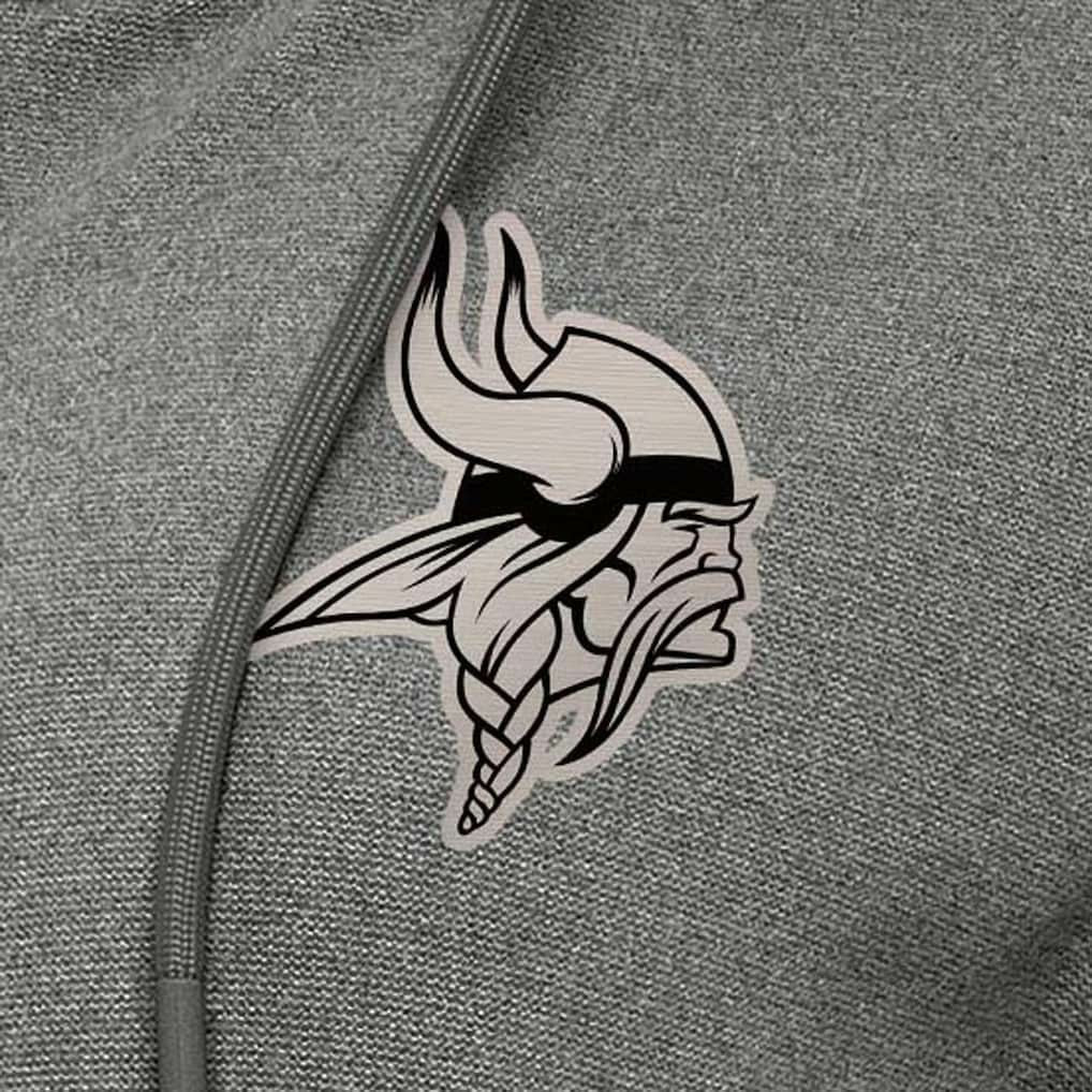 Minnesota Vikings Antigua Women's Seeker Full-Zip Hoodie Jacket Heather Black - NFL