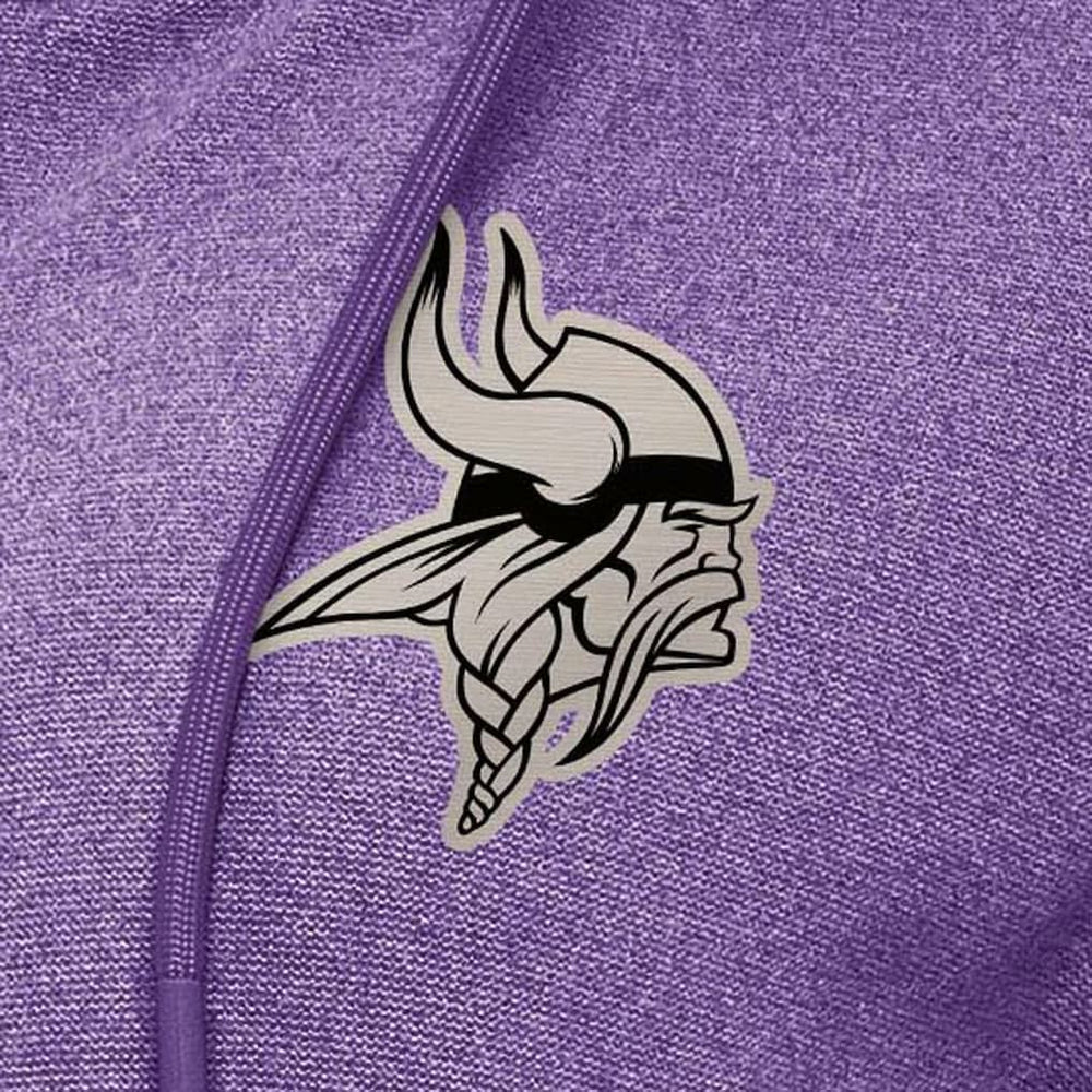 Minnesota Vikings Antigua Women's Seeker Full-Zip Hoodie Jacket Heather Purple - NFL