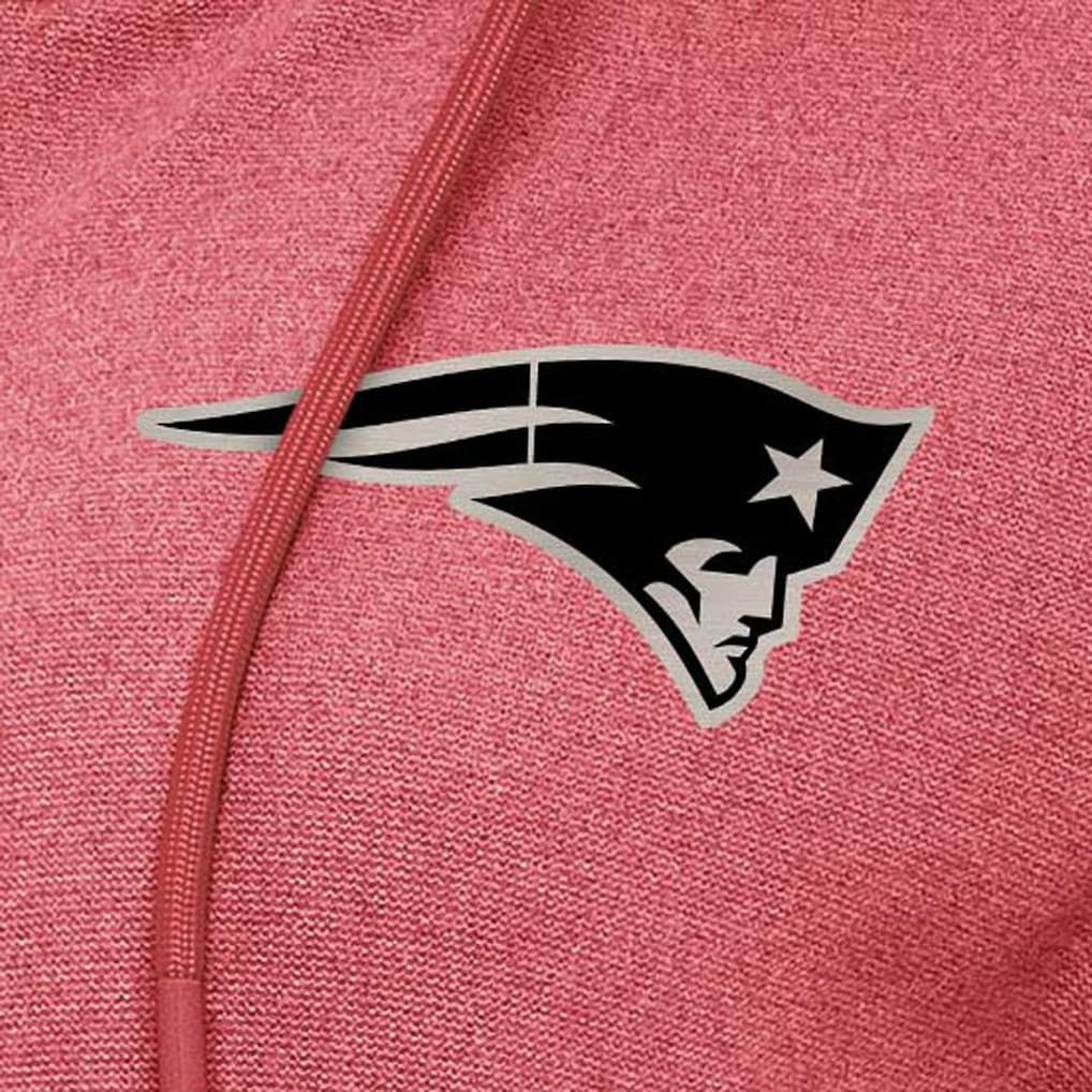 New England Patriots Antigua Women's Seeker Full-Zip Hoodie Jacket Heather Red - NFL