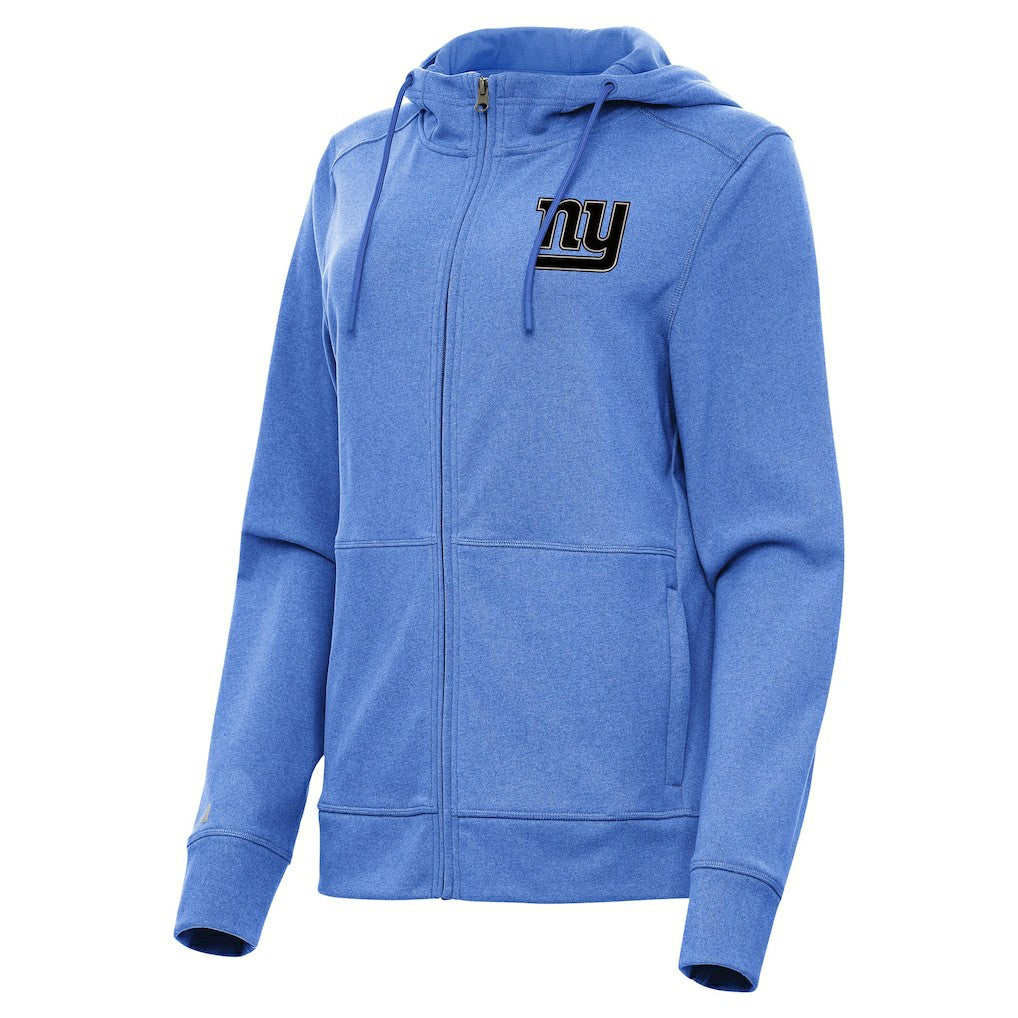 New York Giants Antigua Women's Seeker Full-Zip Hoodie Jacket Heather Royal - NFL