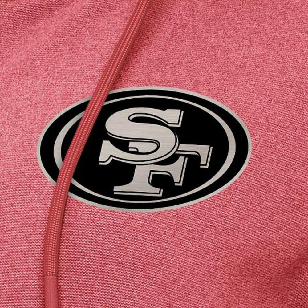 San Francisco 49ers Antigua Women's Seeker Full-Zip Hoodie Jacket Heather Red - NFL