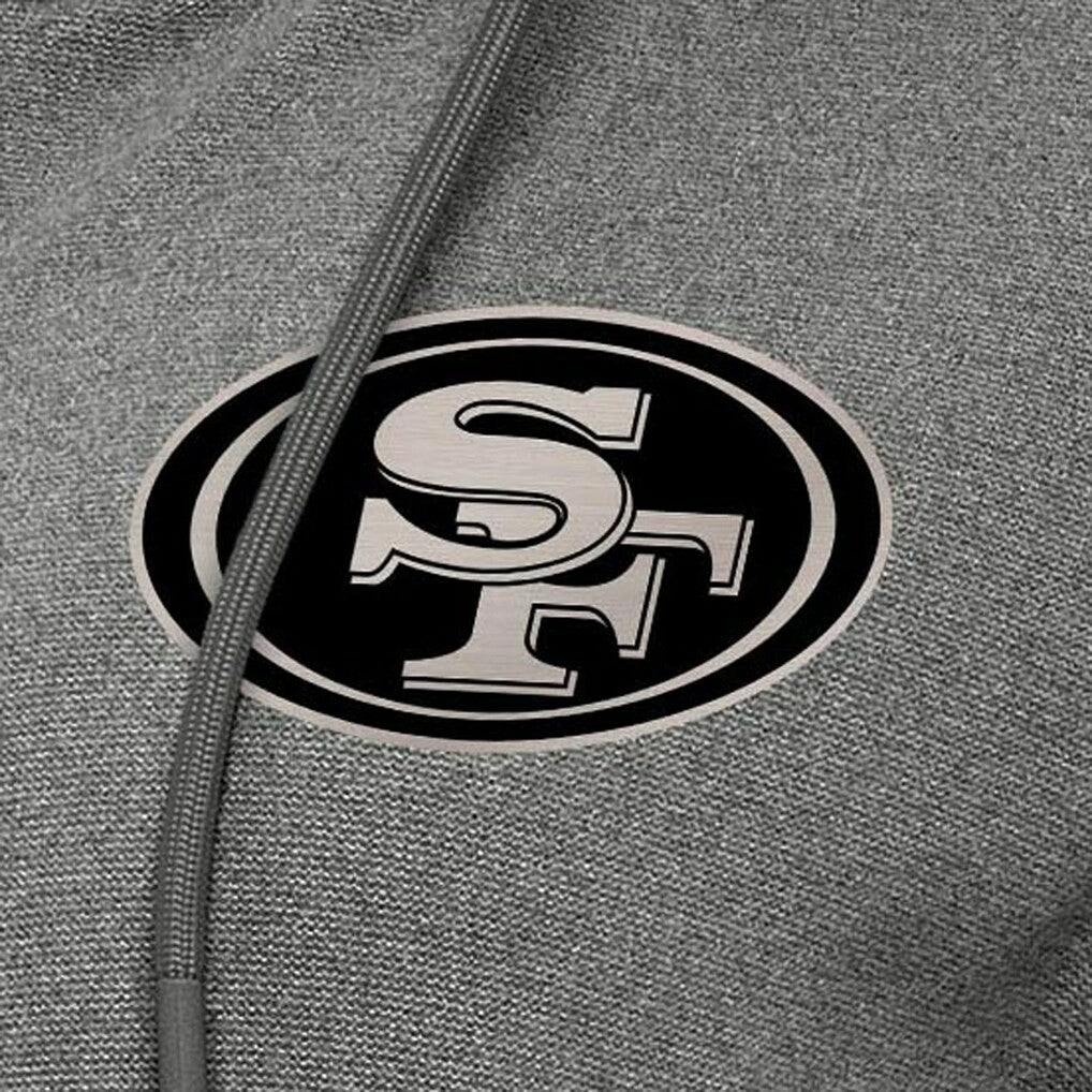 San Francisco 49ers Antigua Women's Seeker Full-Zip Hoodie Jacket Heather Black - NFL