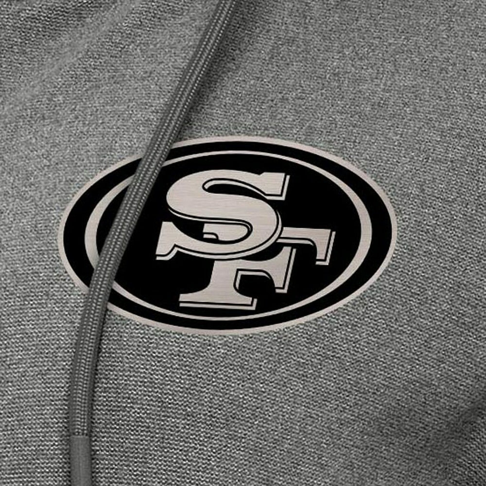 San Francisco 49ers Antigua Women's Seeker Full-Zip Hoodie Jacket Heather Black - NFL