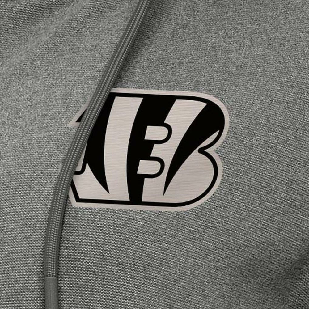 Cincinnati Bengals Antigua Women's Seeker Full-Zip Hoodie Jacket Heather Black - NFL