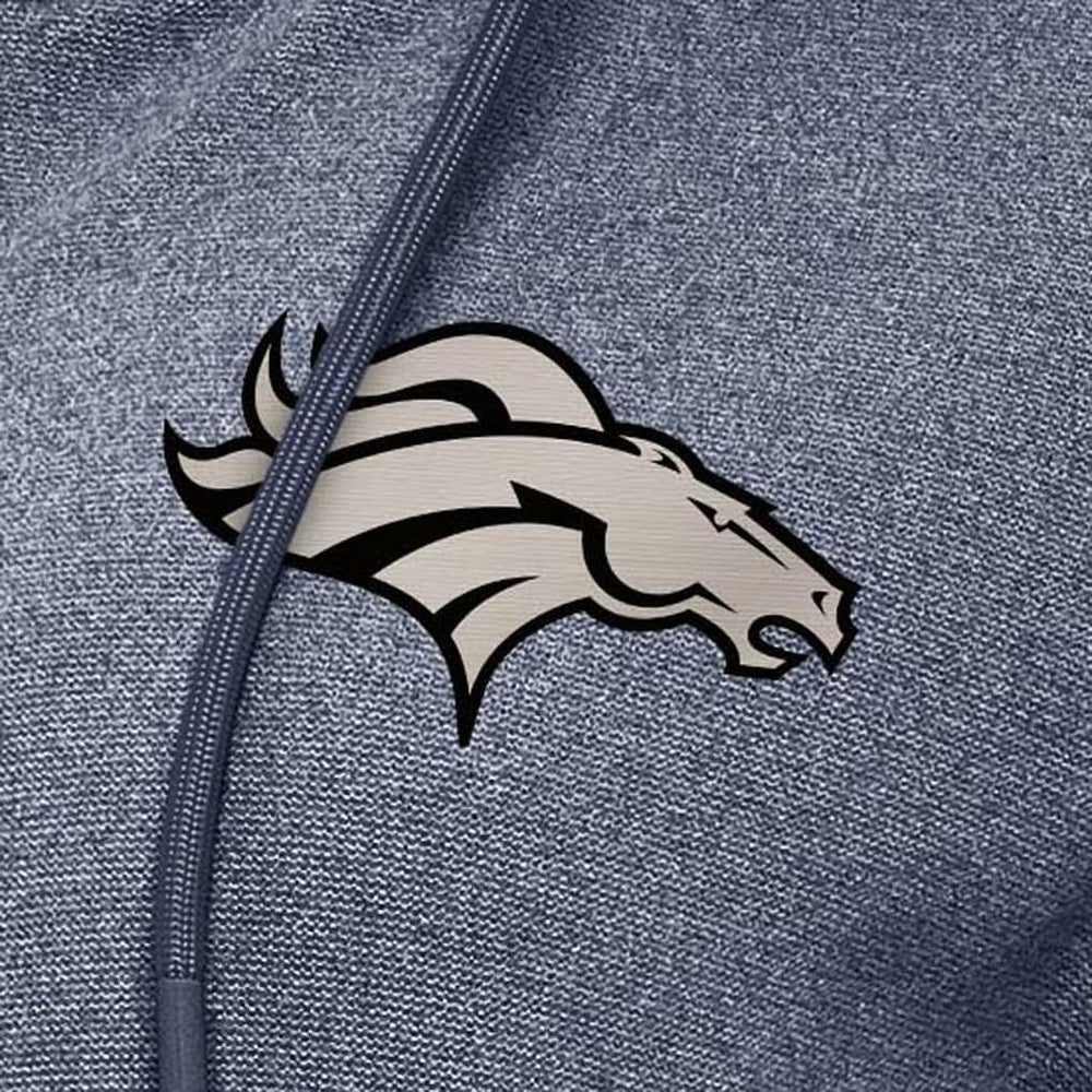 Denver Broncos Antigua Women's Seeker Full-Zip Hoodie Jacket Heather Navy - NFL
