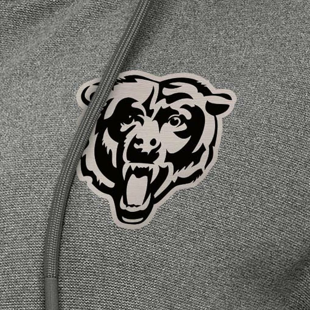 Chicago Bears Antigua Women's Seeker Full-Zip Hoodie Jacket Heather Black - NFL