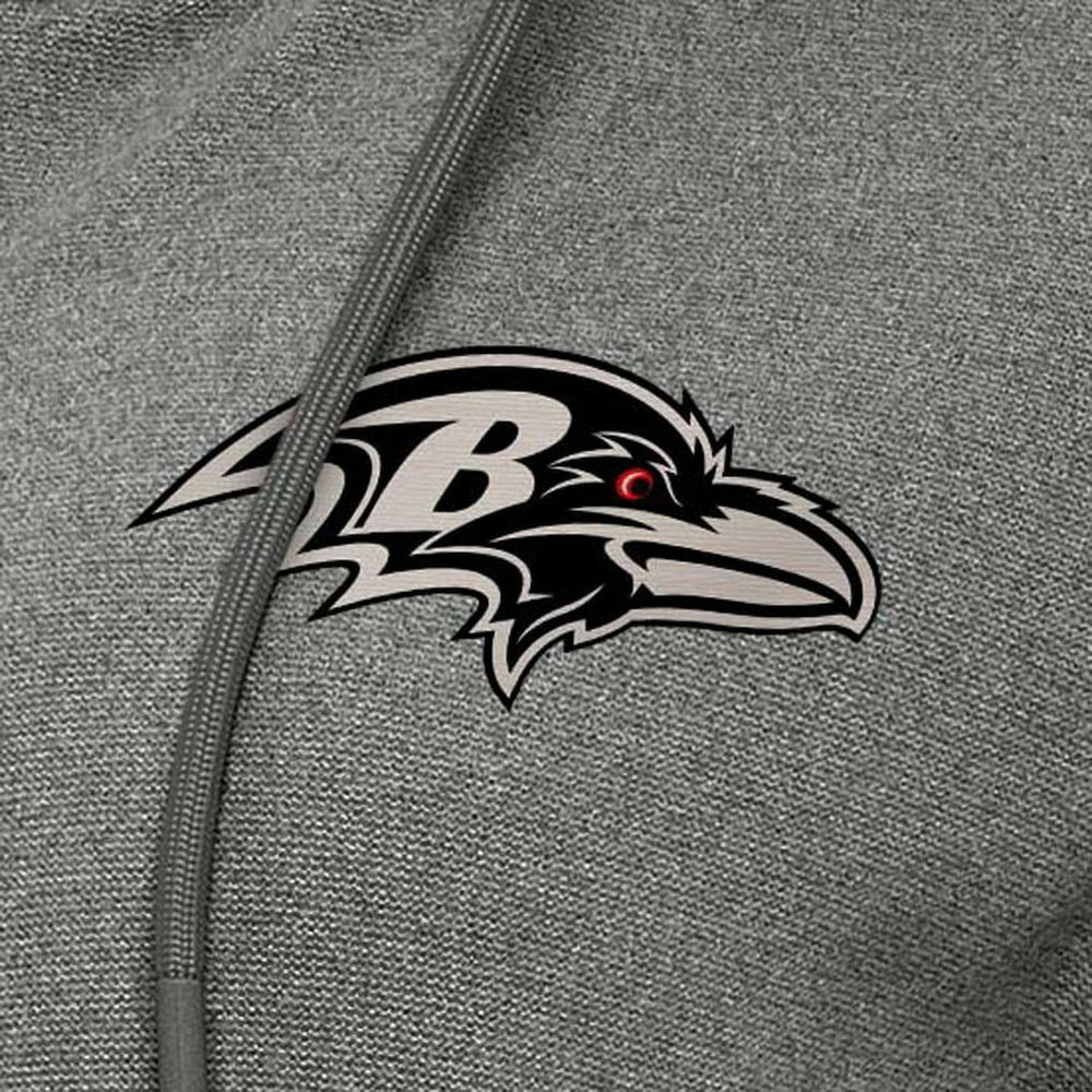 Baltimore Ravens Antigua Women's Seeker Full-Zip Hoodie Jacket Heather Black - NFL
