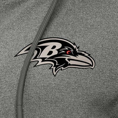 Baltimore Ravens Antigua Women's Seeker Full-Zip Hoodie Jacket Heather Black - NFL