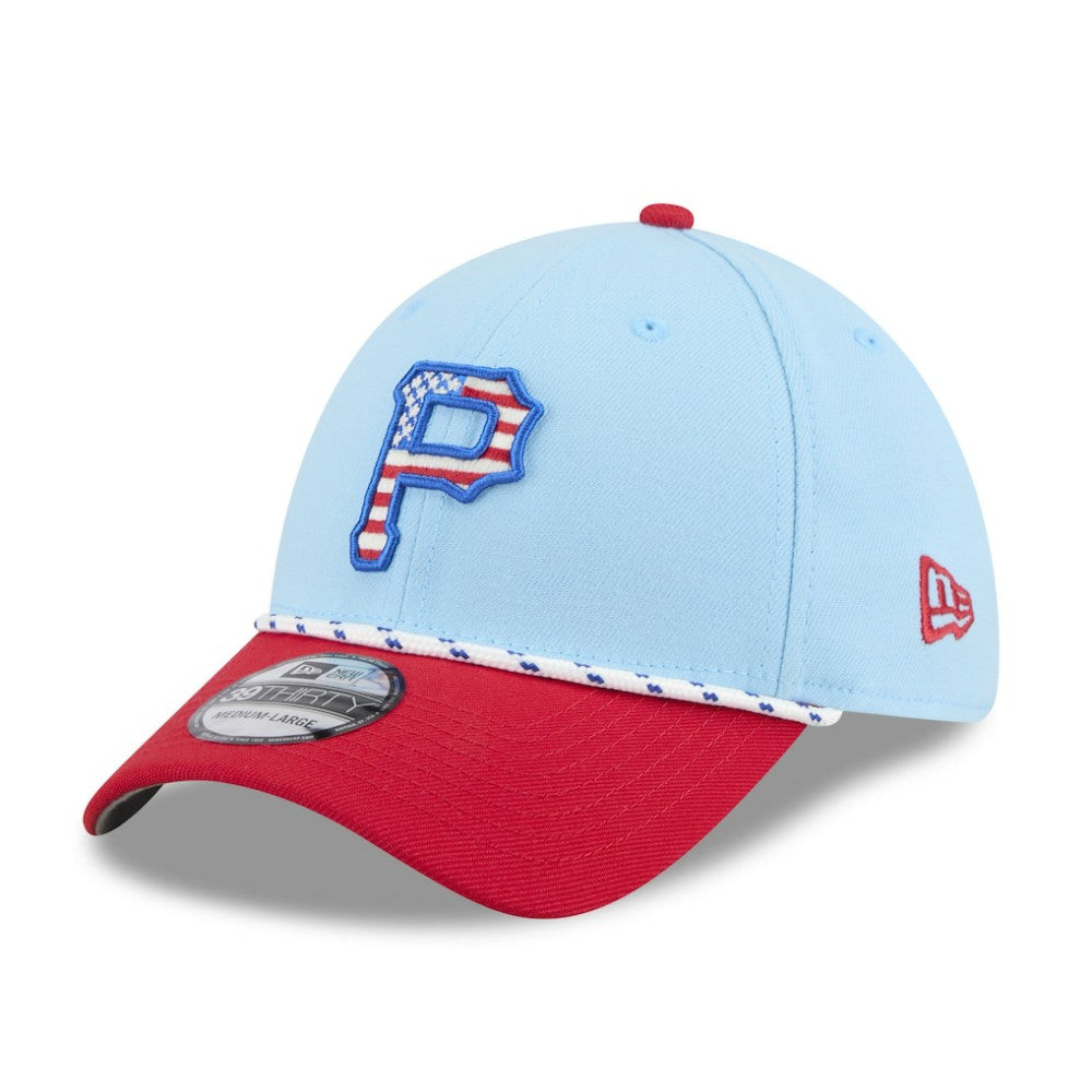Pittsburgh Pirates New Era 2025 Fourth of July 39THIRTY Flex Hat On Sale