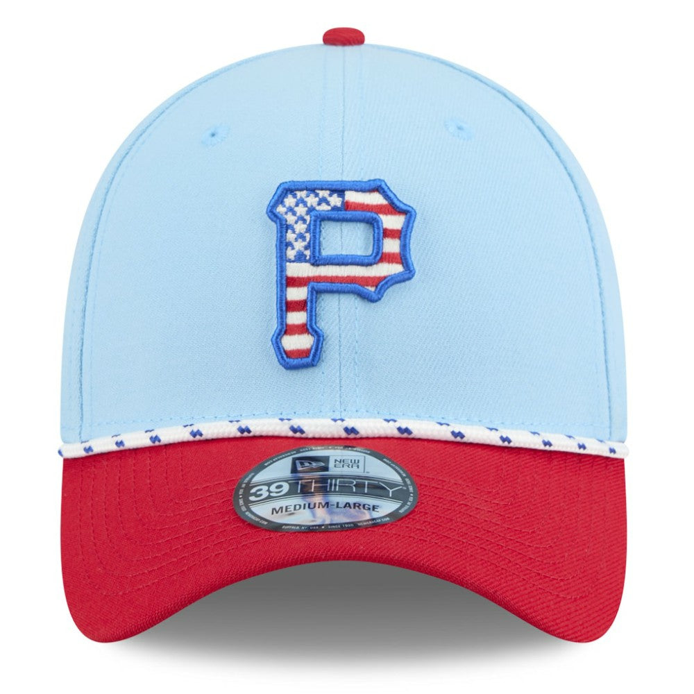 Pittsburgh Pirates New Era 2025 Fourth of July 39THIRTY Flex Hat On Sale