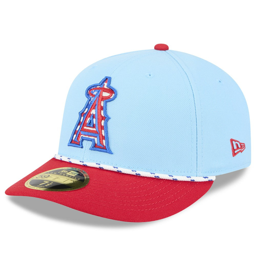 Los Angeles Angels New Era 2025 Fourth of July Low Profile 59FIFTY Fitted Hat Lifestyle