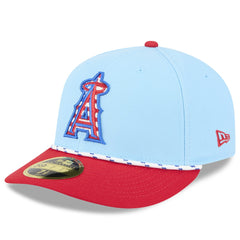 Los Angeles Angels New Era 2025 Fourth of July Low Profile 59FIFTY Fitted Hat Lifestyle