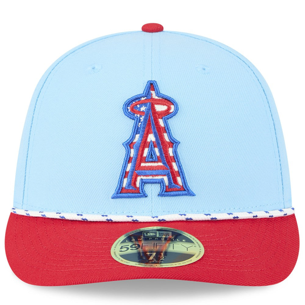 Los Angeles Angels New Era 2025 Fourth of July Low Profile 59FIFTY Fitted Hat Lifestyle