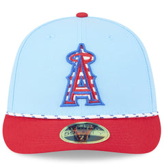 Los Angeles Angels New Era 2025 Fourth of July Low Profile 59FIFTY Fitted Hat Lifestyle
