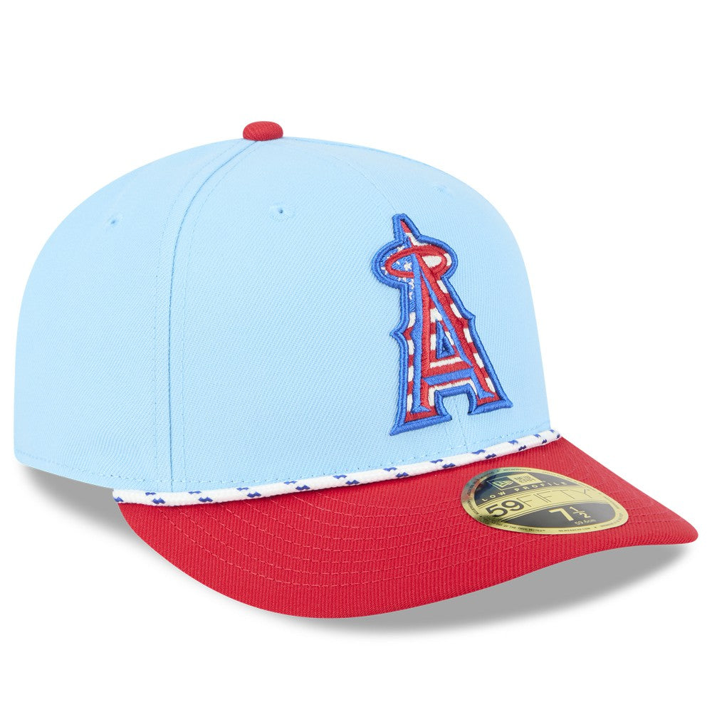 Los Angeles Angels New Era 2025 Fourth of July Low Profile 59FIFTY Fitted Hat Lifestyle
