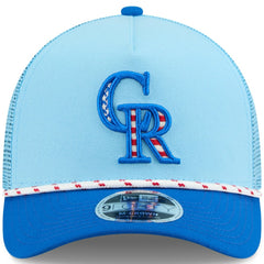 Colorado Rockies New Era 2025 Fourth of July 9FORTY A-Frame M-Crown Adjustable Trucker Hat Clearance