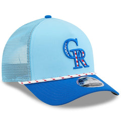 Colorado Rockies New Era 2025 Fourth of July 9FORTY A-Frame M-Crown Adjustable Trucker Hat Clearance