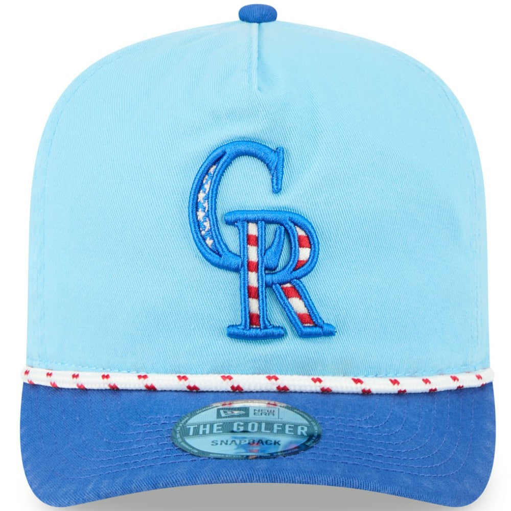 Colorado Rockies New Era 2025 Fourth of July Golfer Snapback Hat On Sale