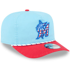 Miami Marlins New Era 2025 Fourth of July Golfer Snapback Hat Clearance