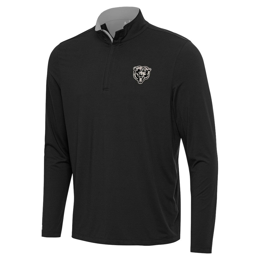 Chicago Bears Antigua Content Quarter-Zip Pullover Top Black - NFL