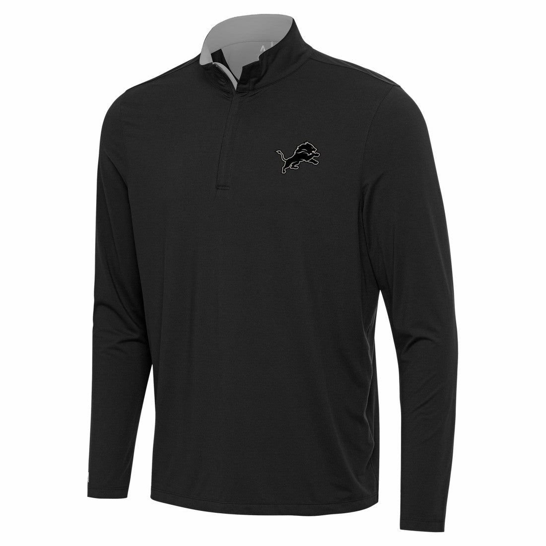 Detroit Lions Antigua Content Quarter-Zip Pullover Top Black - NFL