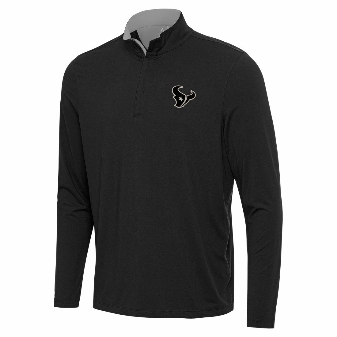 Houston Texans Antigua Content Quarter-Zip Pullover Top Black - NFL