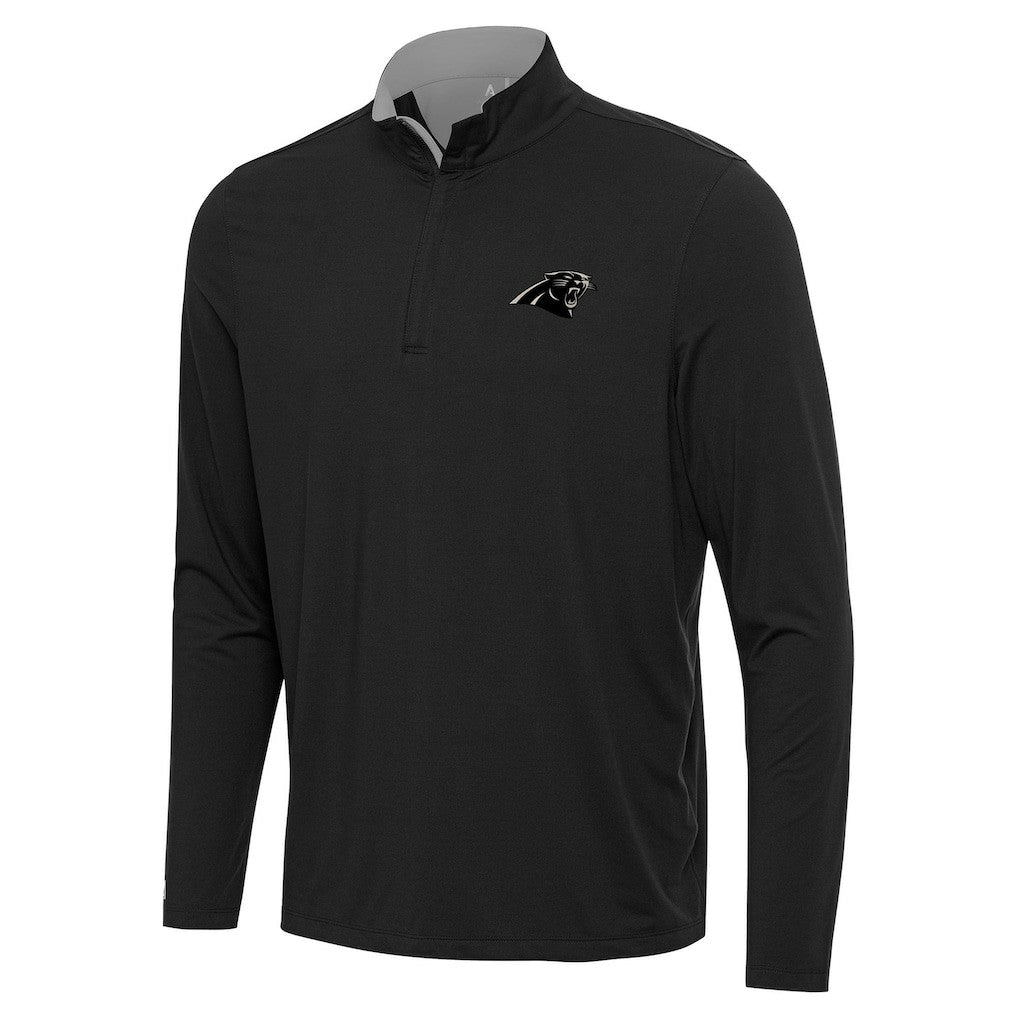 Carolina Panthers Antigua Content Quarter-Zip Pullover Top Black - NFL