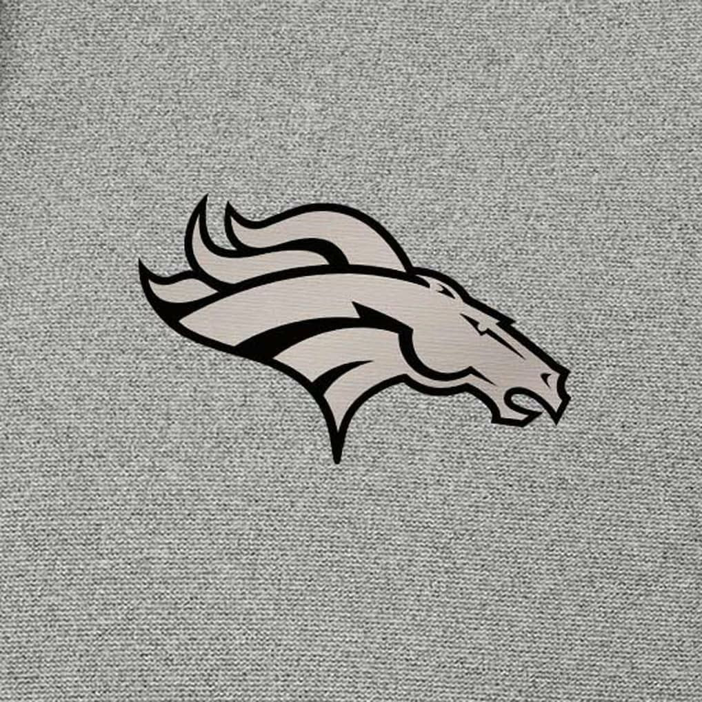 Denver Broncos Antigua Effortless Full-Zip Hoodie Jacket Heather Gray - NFL