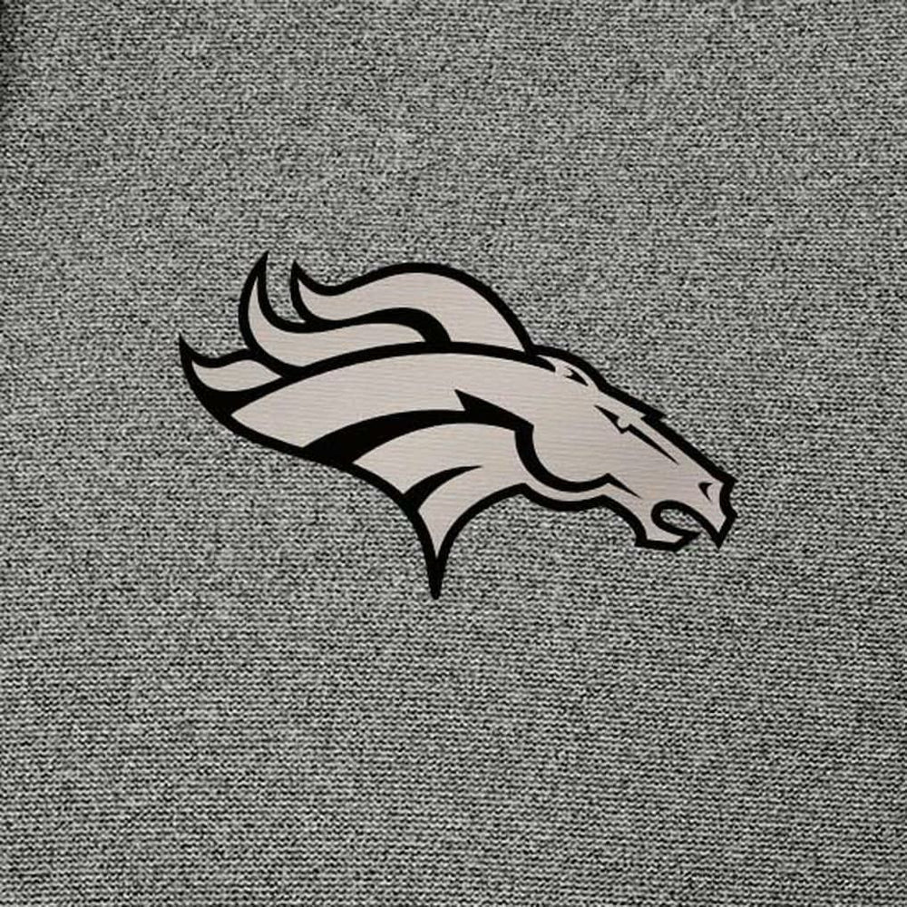 Denver Broncos Antigua Effortless Full-Zip Hoodie Jacket Heather Black - NFL