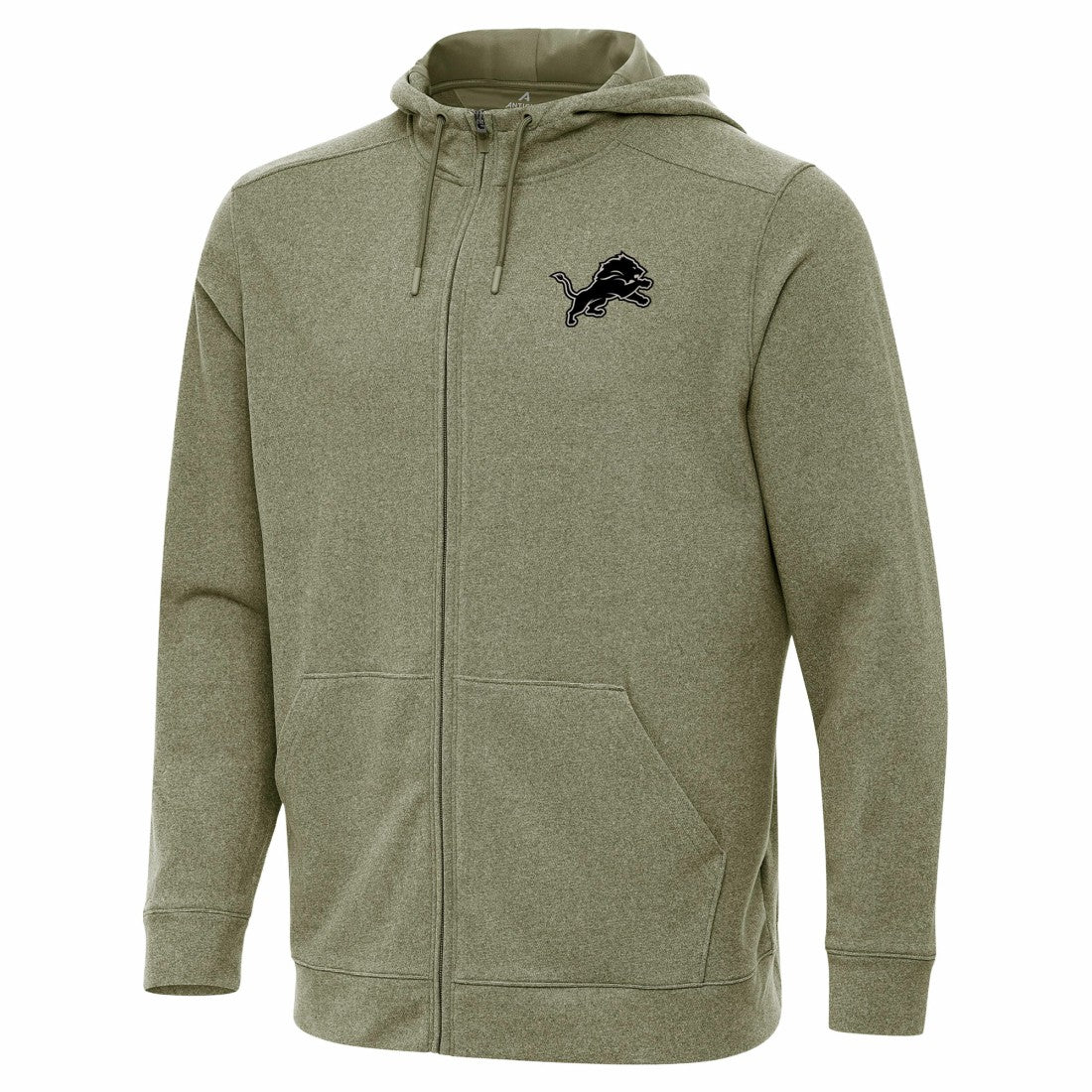 Detroit Lions Antigua Effortless Full-Zip Hoodie Jacket Olive - NFL