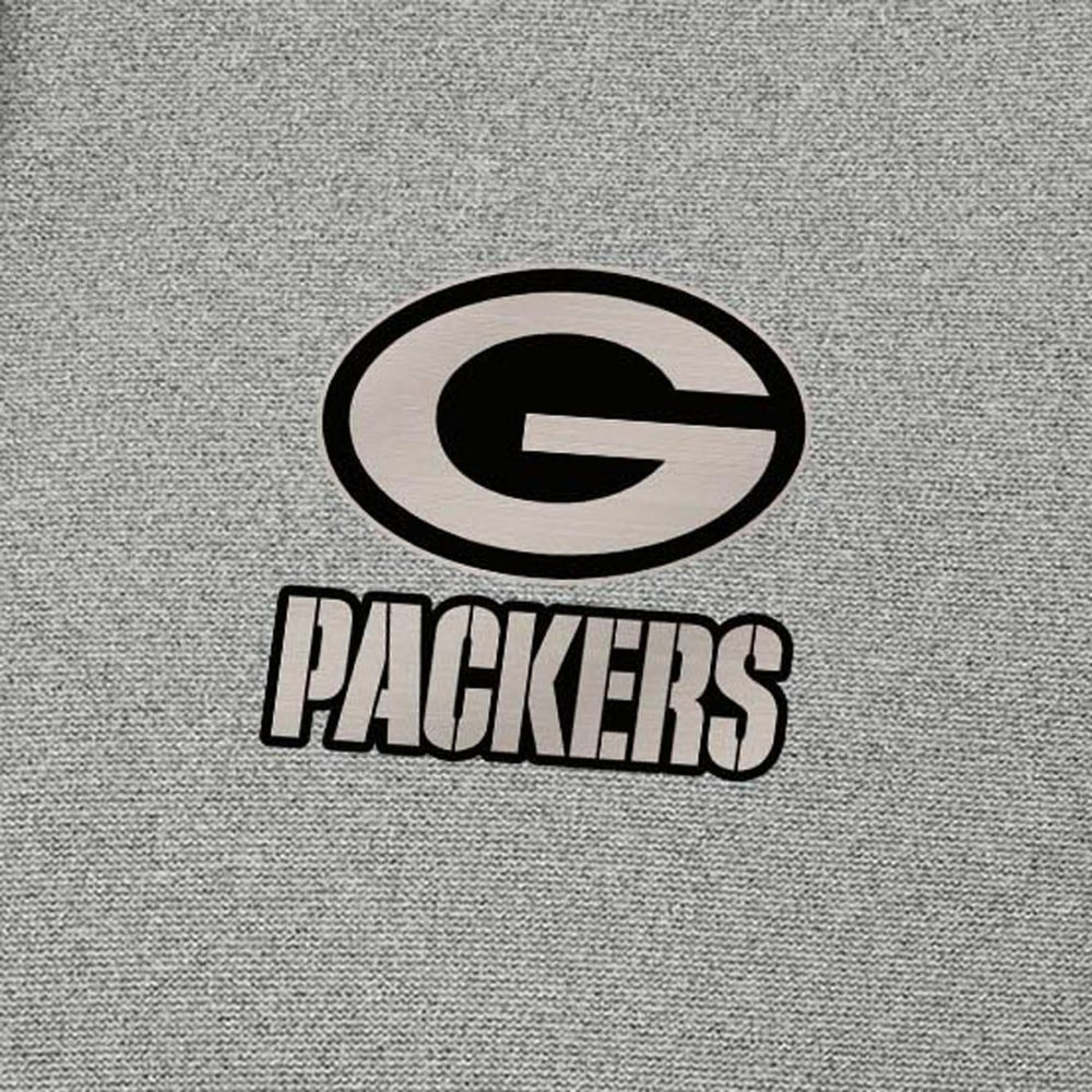 Green Bay Packers Antigua Effortless Full-Zip Hoodie Jacket Heather Gray - NFL