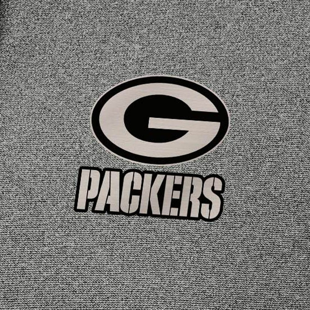 Green Bay Packers Antigua Effortless Full-Zip Hoodie Jacket Heather Black - NFL