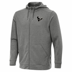 Houston Texans Antigua Effortless Full-Zip Hoodie Jacket Heather Black - NFL