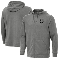 Indianapolis Colts Antigua Effortless Full-Zip Hoodie Jacket Heather Black - NFL