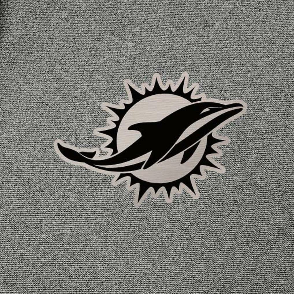 Miami Dolphins Antigua Effortless Full-Zip Hoodie Jacket Heather Black - NFL