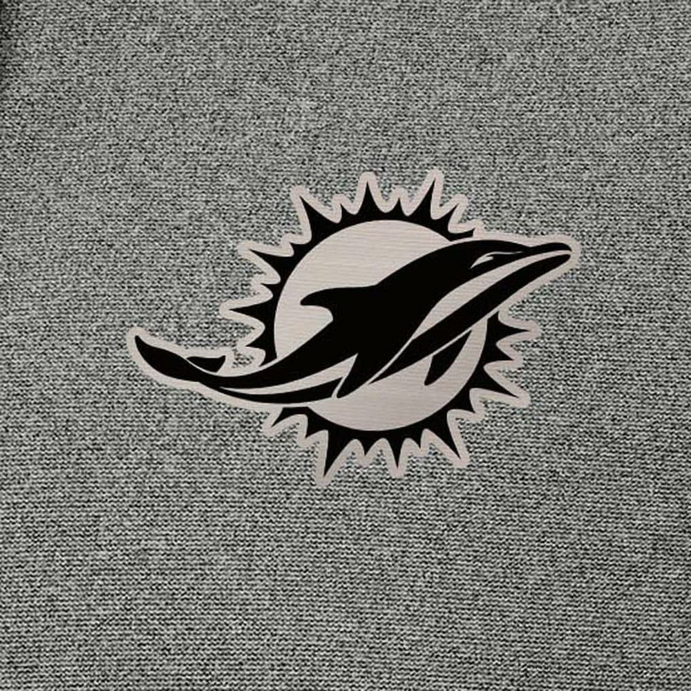 Miami Dolphins Antigua Effortless Full-Zip Hoodie Jacket Heather Black - NFL