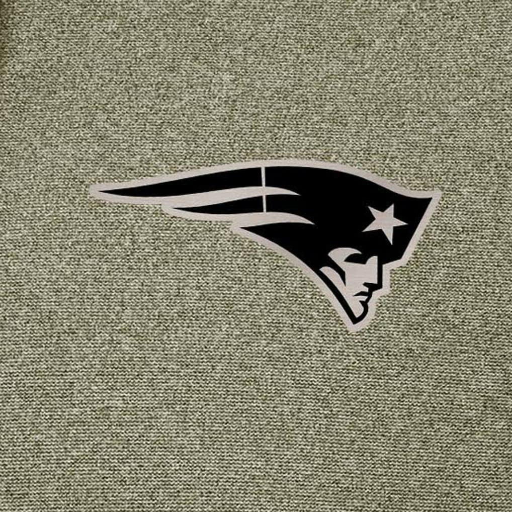 New England Patriots Antigua Effortless Full-Zip Hoodie Jacket Olive - NFL