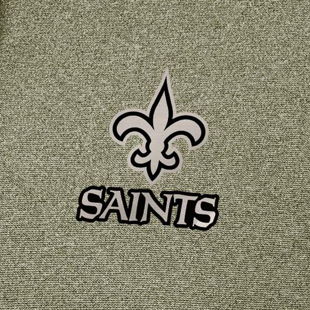 New Orleans Saints Antigua Effortless Full-Zip Hoodie Jacket Olive - NFL