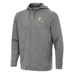 Cleveland Browns Antigua Effortless Full-Zip Hoodie Jacket Heather Black - NFL
