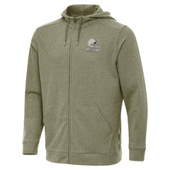 Cleveland Browns Antigua Effortless Full-Zip Hoodie Jacket Olive - NFL